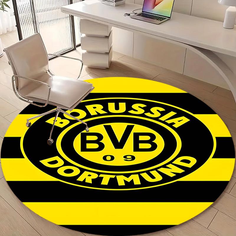 1 ks Fotbalový tým (57) Designový kulatý koberec s potiskem pro ložnici, obývací pokoj, domácí dekoraci, předložky, podložka, protiskluzová podložka, koberec k posteli