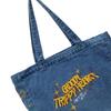 Women Denim Tote Bag Trendy Casual Versatile Portable Large Capacity Handbag for