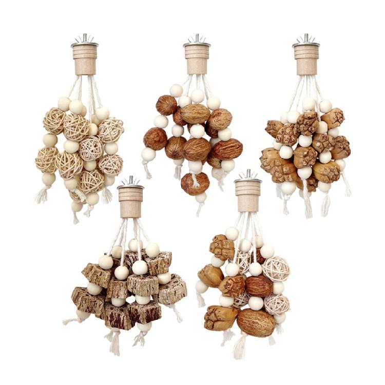 Hanging Chew Bird Toy for Cockatiels and Similar Pet Birds, Top Screw Mount for Indoor Cage Activity and Daily Play