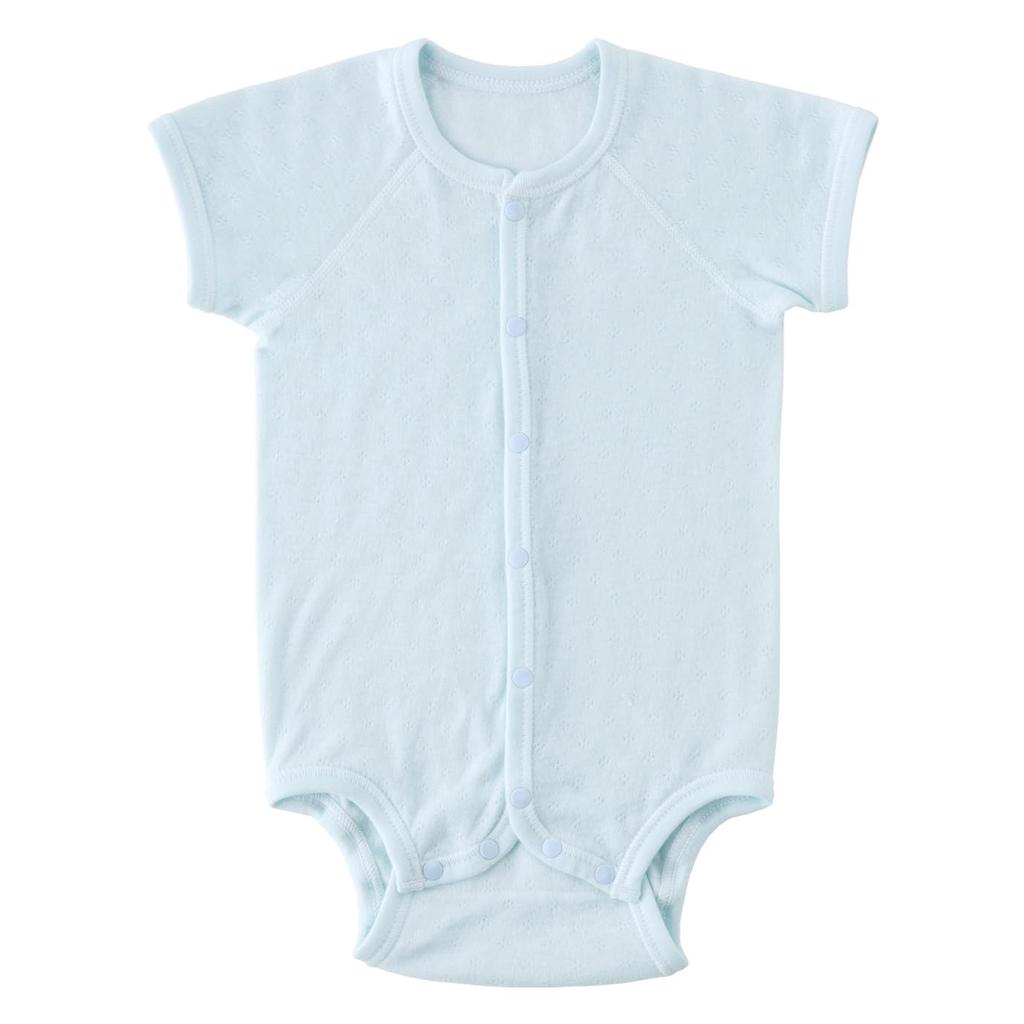 Baby Castle Mini Size Smile Made in Japan All-in-One, 70, Cotton, Sax,