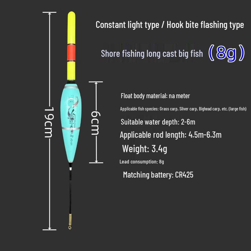 Long Cast Glow Fishing Floats: Electronic, Eye-Catching, Color-Changing Floats for Night Fishing and Big Fish