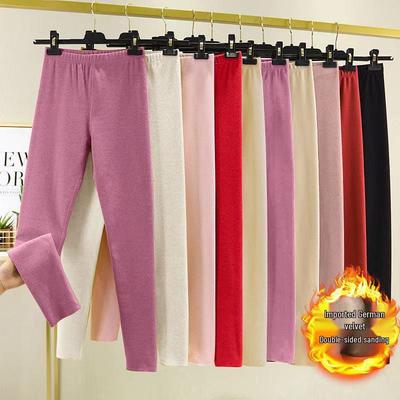 High-Waisted Heating Fleece Leggings - 2025 Slimming, Double Brushed, Elastic for Autumn/Winter