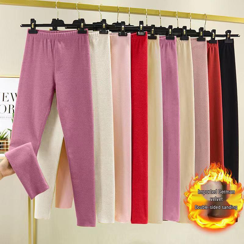 High-Waisted Heating Fleece Leggings - 2025 Slimming, Double Brushed, Elastic for Autumn/Winter