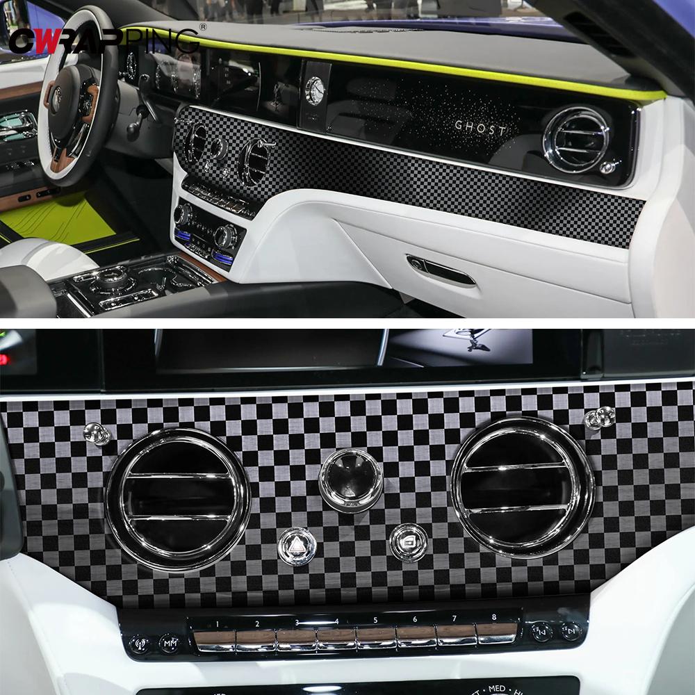 Car Stickers Vinyl Adhesive Silver Grid Matte black Decal Wrap Films Auto Body Decoration Sticker for Motorcycle Car Accessories