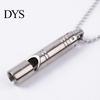 Personal Safety Device Titanium Alloy Emergency Whistle High-decibel Sound Compact Size Keychain Portable Survival with Neck Chain Mini