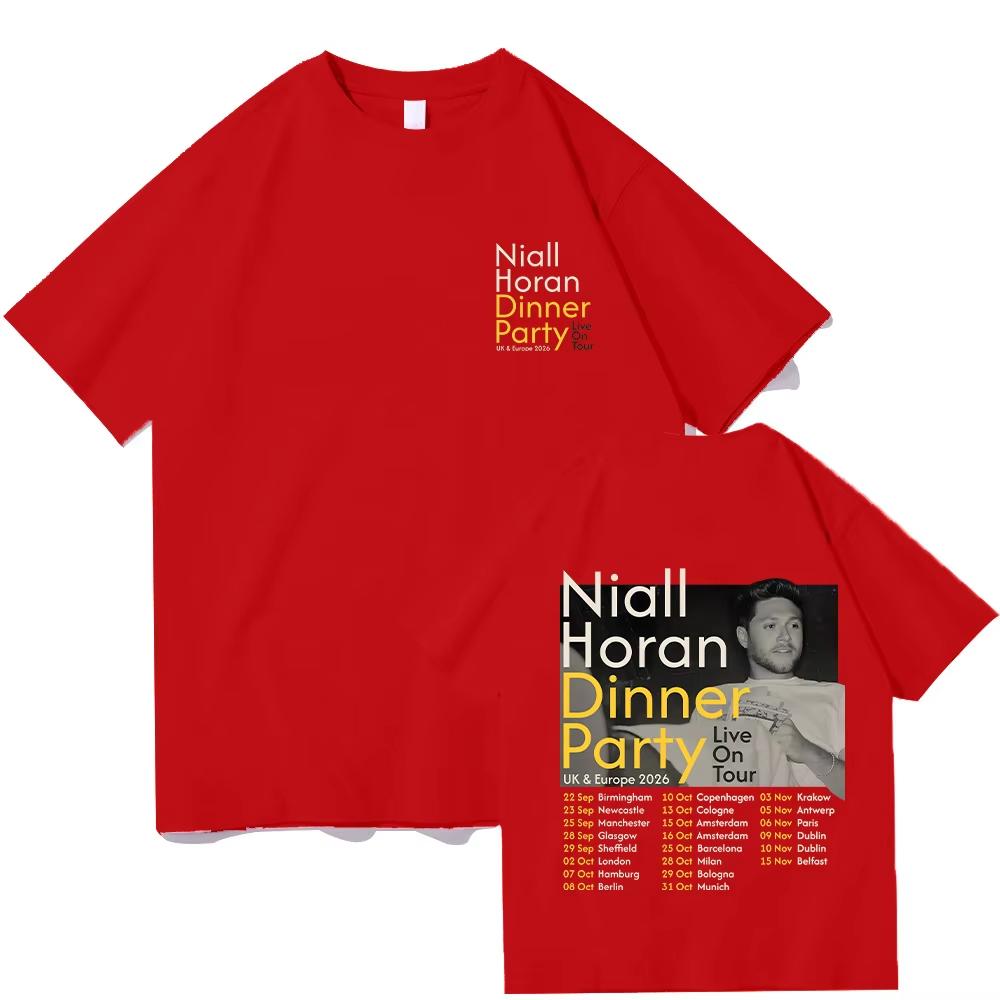 Niall Horan Cena 2026 Tour Casual Unisex Donna Maglietta Unisex Girocollo Manica Corta Y2k Oversize Moda Popolare T-shirt