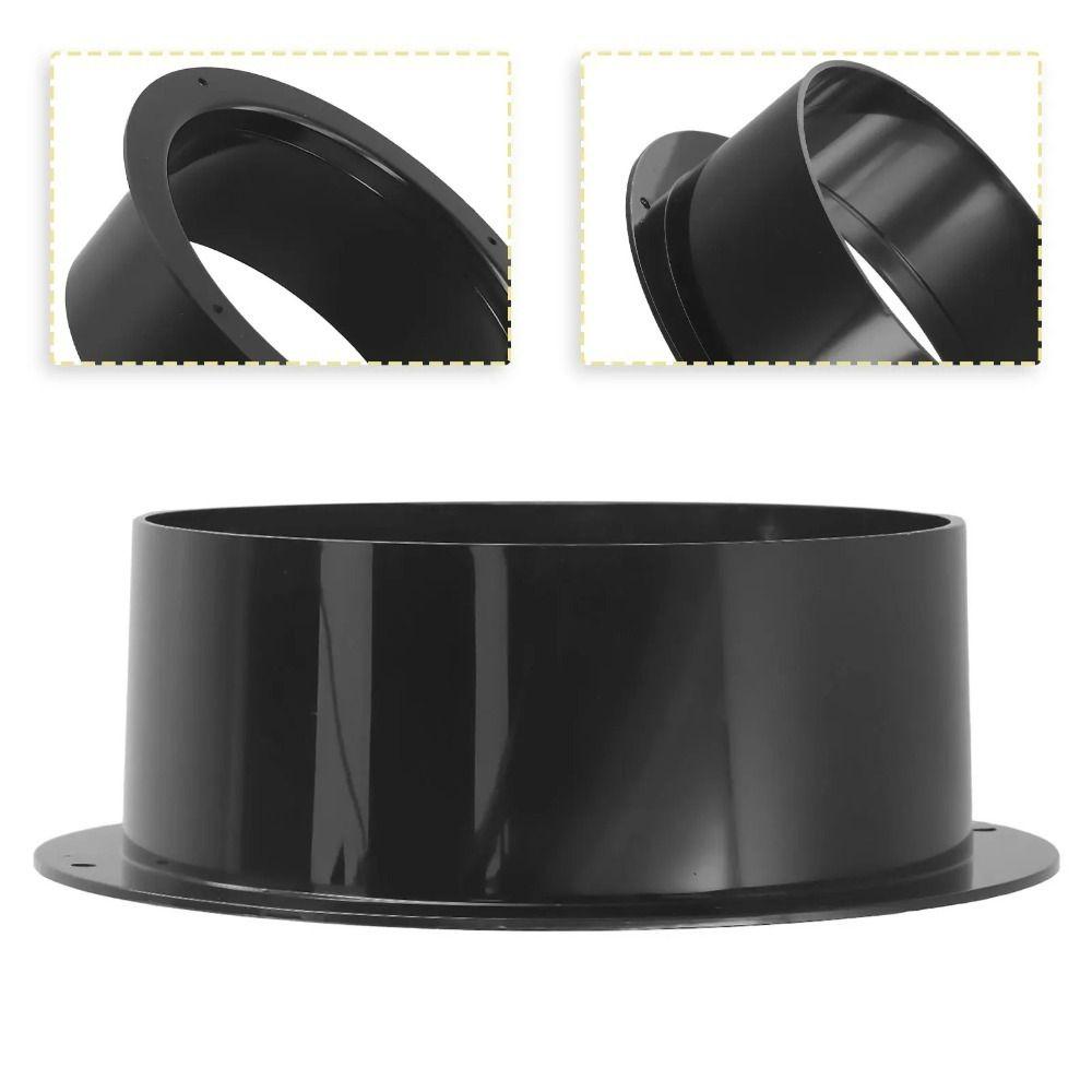 Black Ventilation Pipe Joint ABS Exhaust Pipe Connector Wall Flange Connector  Ventilation Pipe