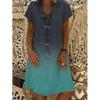 JPNTKY Fashion Summer Spring  Sleeve V-Neck Casual Dresses