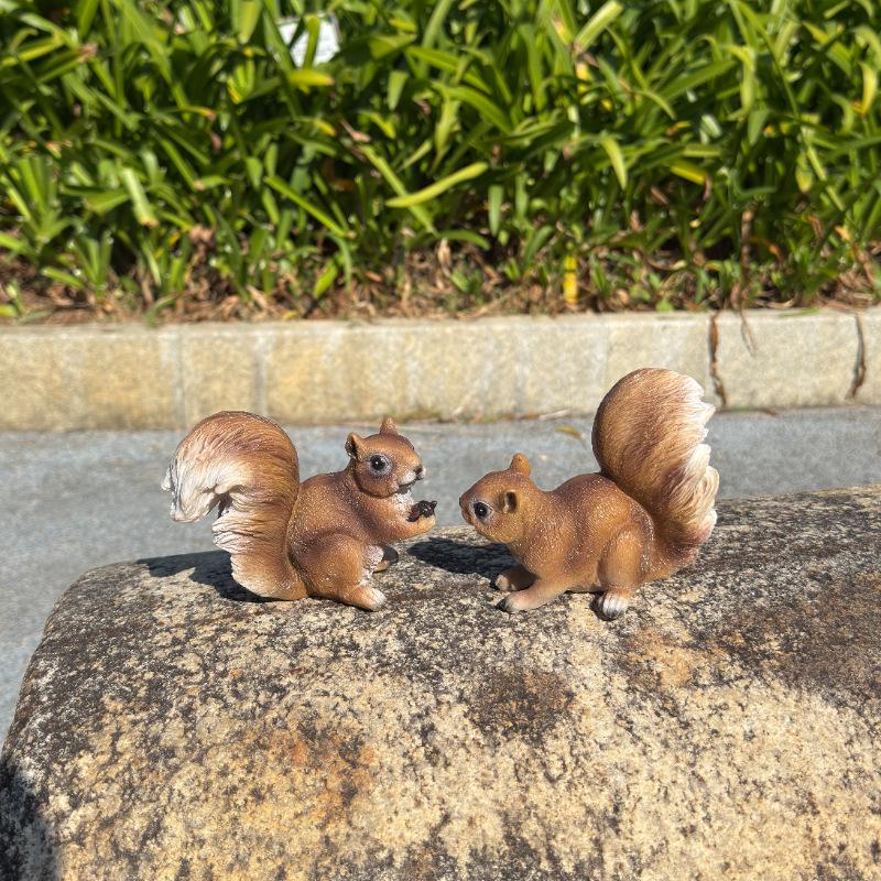 Outdoor Squirrel Sculpture for Garden, Lawn, and Tree Decor