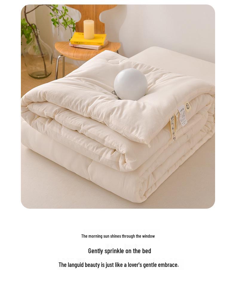 Class A Cotton Soybean Fiber Quilt - Thick, Warm, and Perfect for Spring, Autumn, or Winter; Ideal for Student Dormitories.