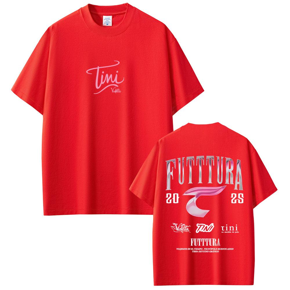 

TINI Futttura 2025 Tour Tshirts Men Women Fashion Pop Music T Shirts Mens Casual Cotton Vintage Oversized Short Sleeve Tshirt S