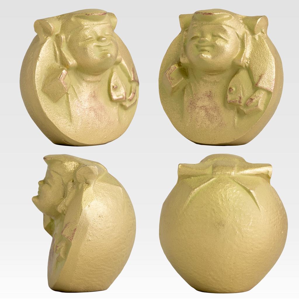 Two Gods of Ebisu and Originally created by Nitten sculptor Sotaro Buddhist one of the Seven Gods of Takaoka Fortune Daikokuten. Saegusa. statue,