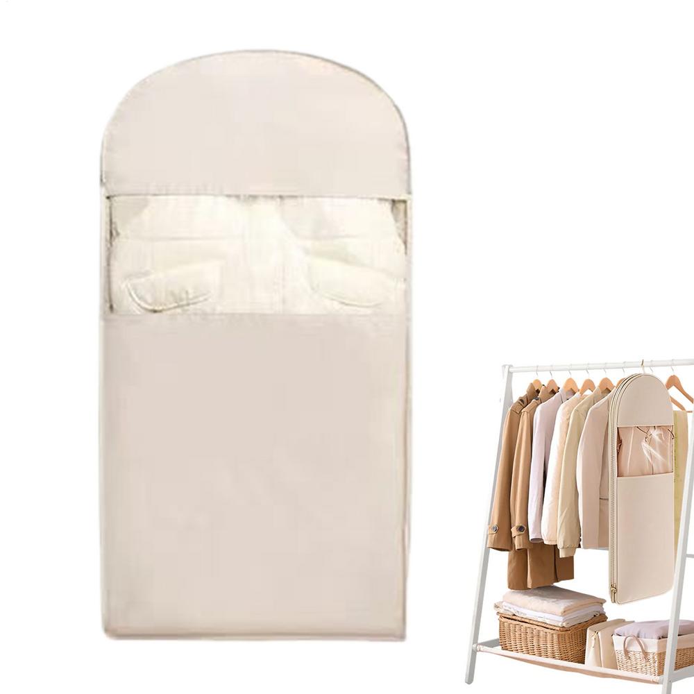 Pokrowce na płaszcze do przechowywania w szafie Pokrowiec do przechowywania płaszczy z samozaciskowym zamkiem oszczędzający miejsce organizer do domu, podróży, na ślub