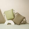New Top Layer Cowhide Leather Lightweight and Simple Tote Bag for Women Versatile Bucket Crossbody Bag Knot Adjustable Shoulder Bag