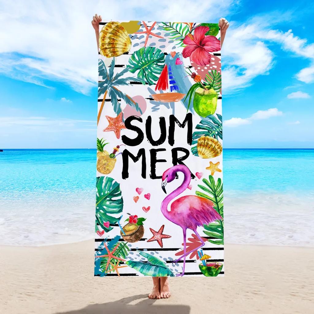 Beach Towel Oversized Absorbent Sand Free Thick Microfiber Beach Towel for Kids Men Women Girls Boys Swim Spa Towel