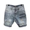 Shorts de Travail en Denim Délavé et Usé Rétro Japonais pour Homme - Style d'Été Ample et Tendance