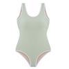 The Source Is a New Women's One-piece Striped Fresh and Cute Student Vacation Beach Swimsuit.