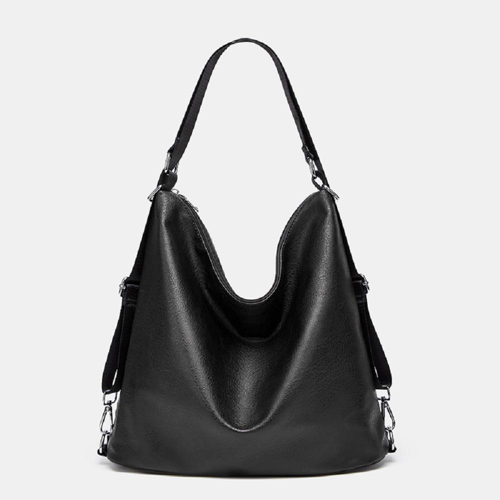 

Простой рюкзак с широким ремнем, съемная тканевая сумка на плечо, однотонный цвет, можно использовать как рюкзак