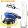 Air Random Orbital Sander with Pad 5"(125mm), 10000RPM Dual Action Pneumatic Palm Sander with Speed Regulation, Air Powered and Swirl Free,