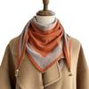 Two-tone Knitted Triangle Scarf: Warm, Sun-Protective, and Double-Sided Design for Autumn and Winter.