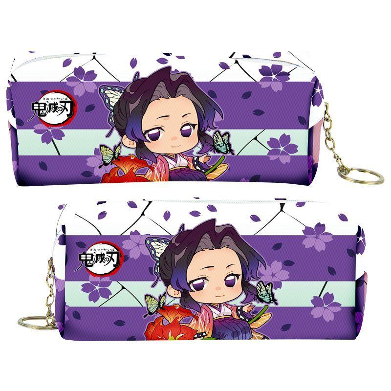 Slayer Demon Cartoon Animation Peripheral Pencil Case Stationery Box Pencil Coin Purse PU Zipper Nezuko Mitsuri Butterfly Ninja