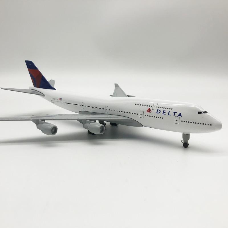 Scale Model Airplane 20cm Metaallegering Voor Delta Luchtvaart Model 747 B747 Vliegtuig Model Statisch Ornament Plane