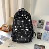 Schoolbag Korean version ins High value sweet pentagram transparent ears backpack for junior high school students large capacity class backpack