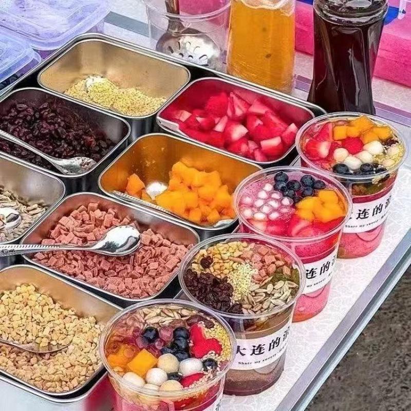 Stainless Steel Multi-Compartment Seasoning and Toppings Box for Commercial Use