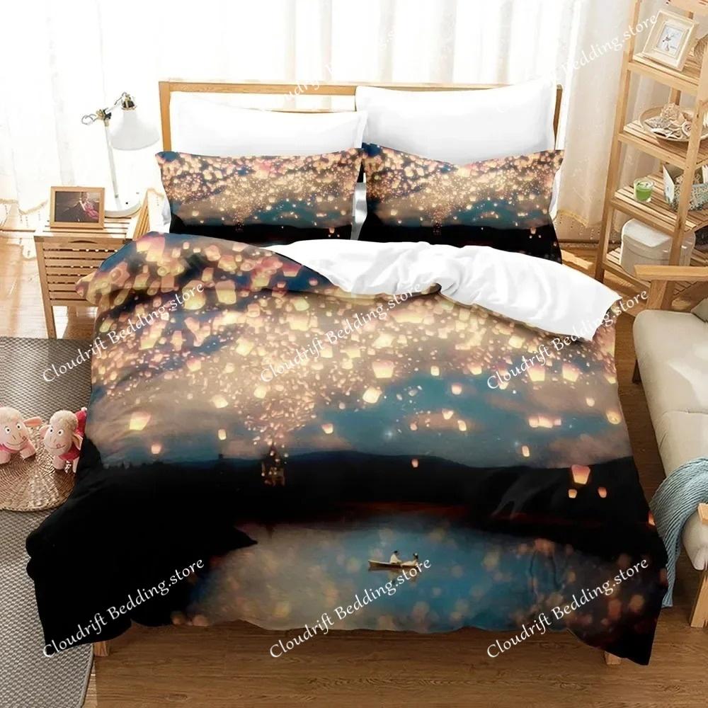 3D Landscape Duvet Cover King Full Size Summer Palm Trees Beach Sea Waves Ocean Theme for Kids Girl Boys Polyester Bedding Set