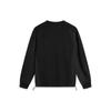 Li Ning Sports Lifestyle Series Solid Color Round Neck Pullover Loose Sweatshirt Unisex Sweatshirt Black AWDU021-3