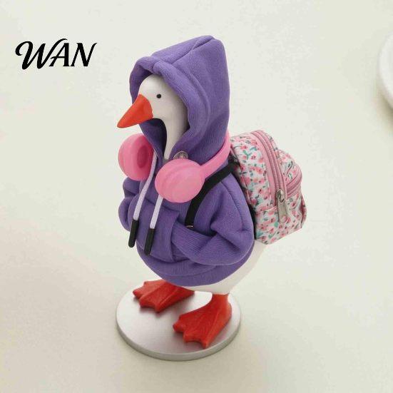 Decorative Accessory Gift for Goose Lovers Mini Clothing Accessories Set 7 Inch Desktop Goose, Includes Hooded Cute Costume Collection Sweatshirt