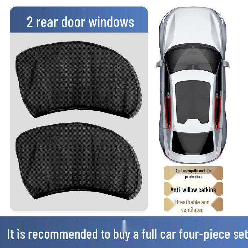 Car Mosquito Screen & Sunshade Privacy Mesh Window Curtain