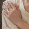 BF CLUB 925 Sterling Silver Gold Butterfly Rings for Women Fashion Geometric Vintage Handmade Irregular  Ring Party Gifts