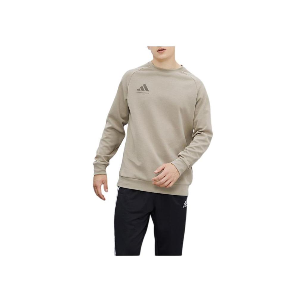 Adidas Solid Color Crew Neck Pullover Casual Sweatshirt Unisex Gray ADICSTL06-GYDG