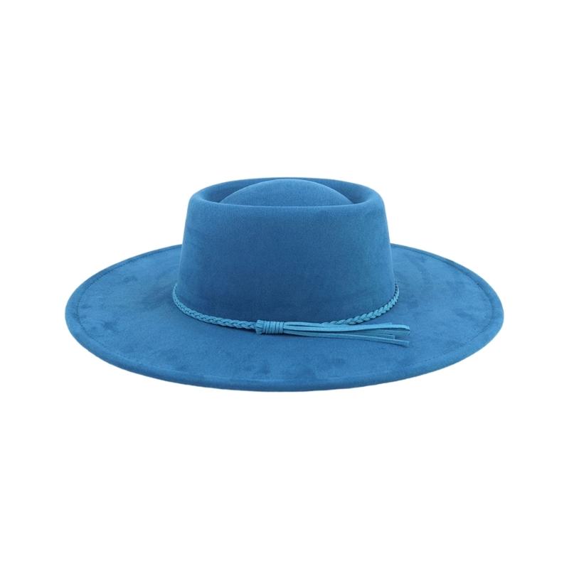 Klassieke Homburg Tophoed Panama Hoed Cadeau voor Vriend Tophoed Gevlochten Riem Kostuum voor Buitenbijeenkomsten
