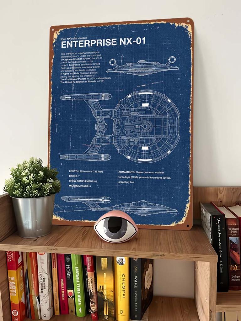 Klassische Filmplakate Star Treks Metallschilder Schlafzimmerdekoration Wohnzimmerdekor Männer Benutzerdefinierte Blechschilder für Wandkunst Dekoration