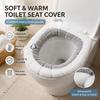 Thickened Warm Fluffy Toilet Seat Pad Universal O-shaped Plush Toilet Seat Cover Nordic Style Soft Padding For Toilet