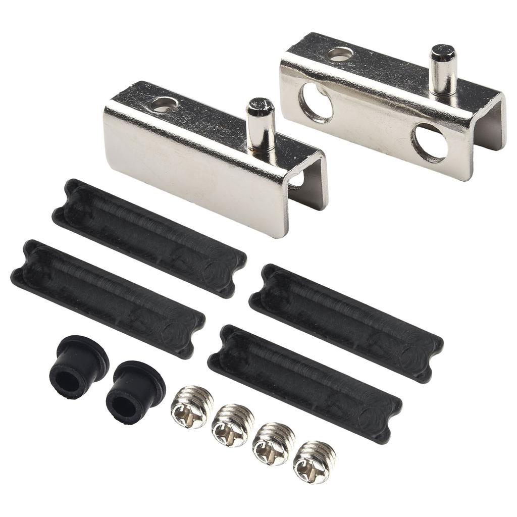 Hardware Cabinet Door Clips 40X13mm Anti-corrosion Black Bundled Chrome Glass Clip Home Improvement Cabinet Catches