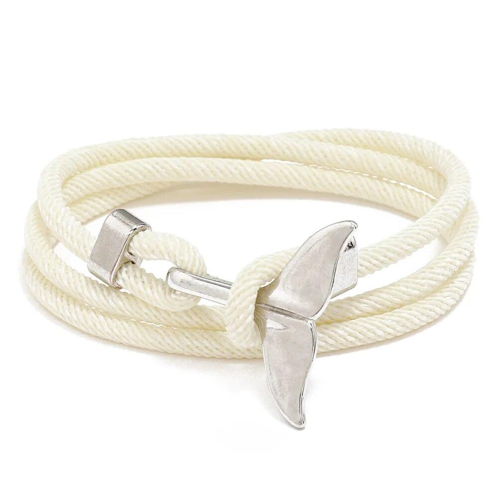 Bracelet ancre série océan, Bracelet queue de baleine pour Couple, ligne Milan, corde tressée, Bracelet étudiant pour hommes et femmes