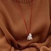 Enamel Coated Horse Charm Necklace Corrosion Resistant Copper Adjustable Neckchain Wear For Everyday Fashion Accent