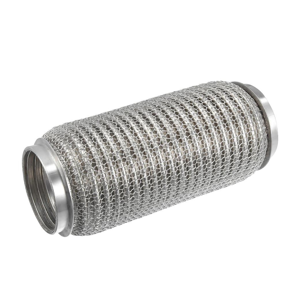 ABSOPRO Car Exhaust Flexible Exhaust Flex Connector Pipe Universal for Durable Stainless Silver Tone Pipe, 63x203mm, Bellows, Cars, Steel,