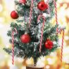 6 Pcs 15cm Acrylic Crutch Twisted Xmas Tree Hanging Ornaments Christmas Canes  Noel Tree Decorations