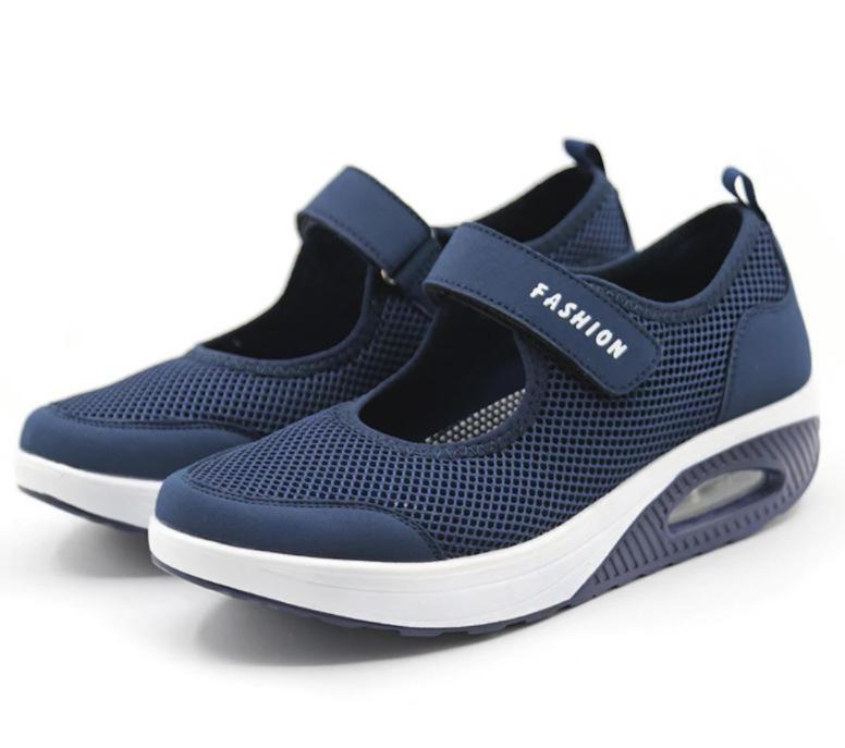 2020 Summer Cross-Border Women's Mesh Velcro Casual Shoes Size 42