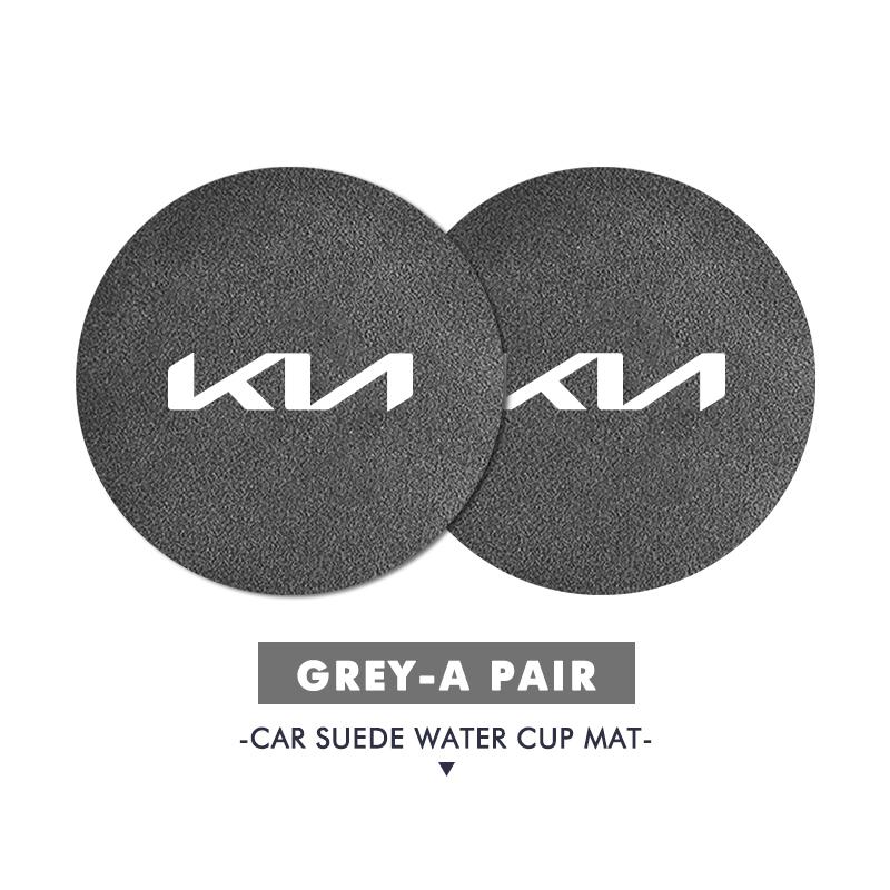 For KIA Car Water Cup Mat Coaster Non-Slip Pad Interior Accessories Ceed Sportage Rio K5 K2 Optima Cerato Venga Sedona