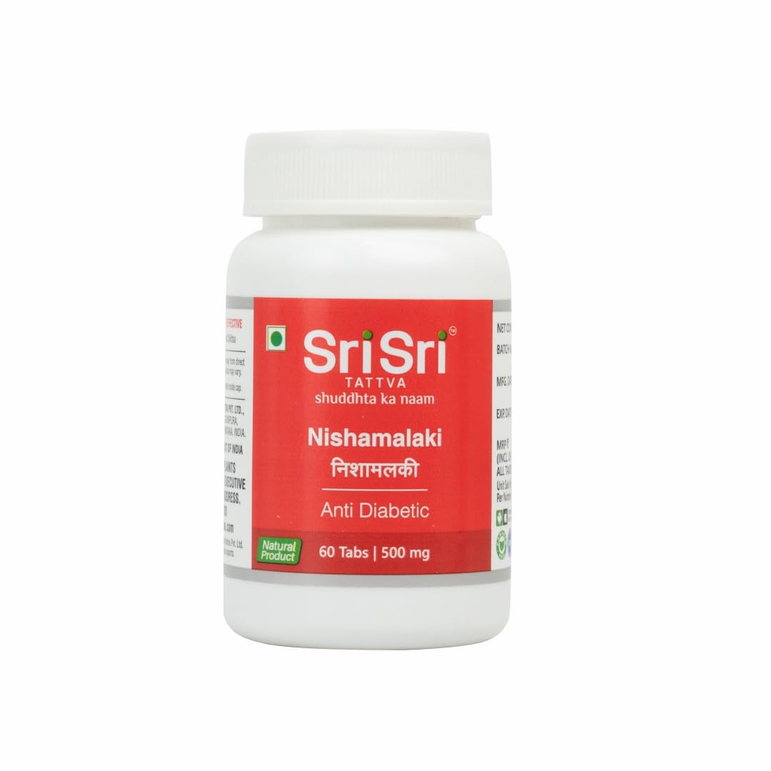 

Sri Sri TATTVA Nishamalaki Tablet 60 Tabs X Pack of 2 | Herbal Sugar Support & Wellness Aid