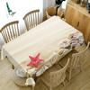 Thicken Cotton Tablecloth Beautiful Beach View Conch Shell Pattern Rectangular Round Table Cloth For Wedding Picnic Party