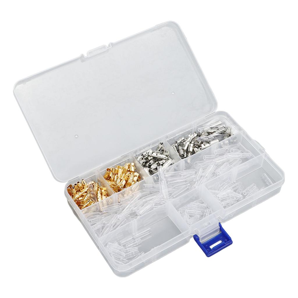 240Pcs Male Female Crimp Terminal Connector with Insulating Sleeve Cold Pressed Wire Terminal