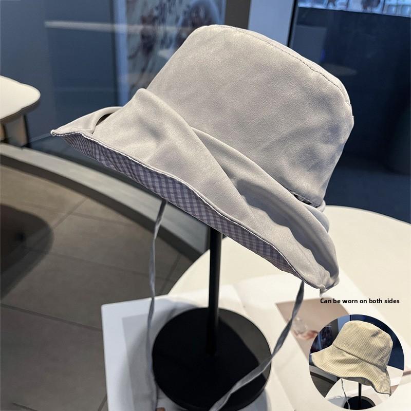Ice Silk Farmer Hat With Wide Brim Sun Protection For Summer Casual Wear
