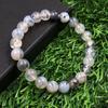 Natural Dragon Vein Agate Gemstone Handmade Stretch Bracelet 7.5" Partywear Beads Bracelet For Husband/Wife RBB-6