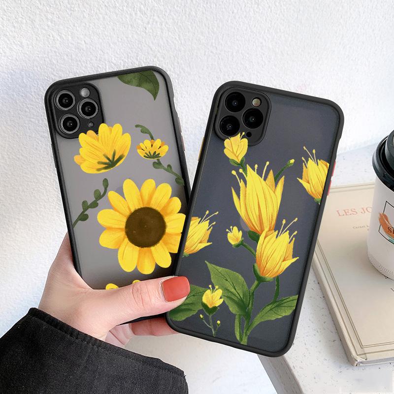 Flower Sunflower Chrysanthemum Phone Case For iPhone 16 15 12 11 13 14 Pro Max XS XR X 15 14 7 8 Plus SE2 Shockproof Back Cover